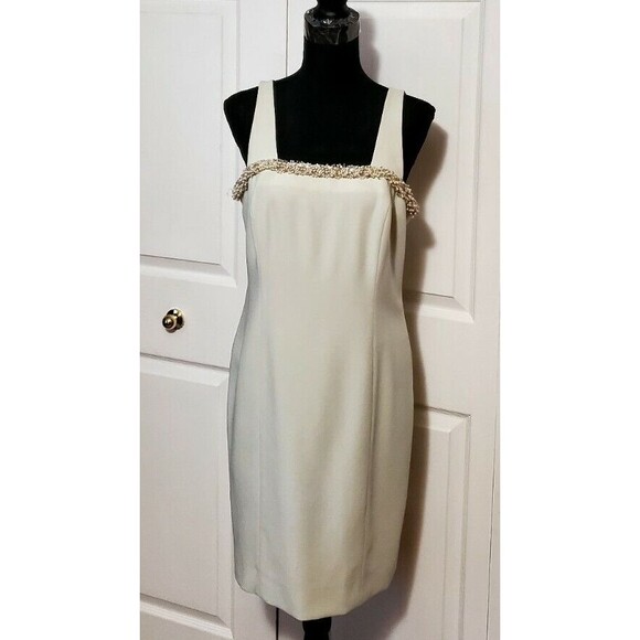 VTG Junnie Leigh Green Formal Cocktail Dress/Bolero Jacket Set Beads Sequins 6 - Picture 5 of 9